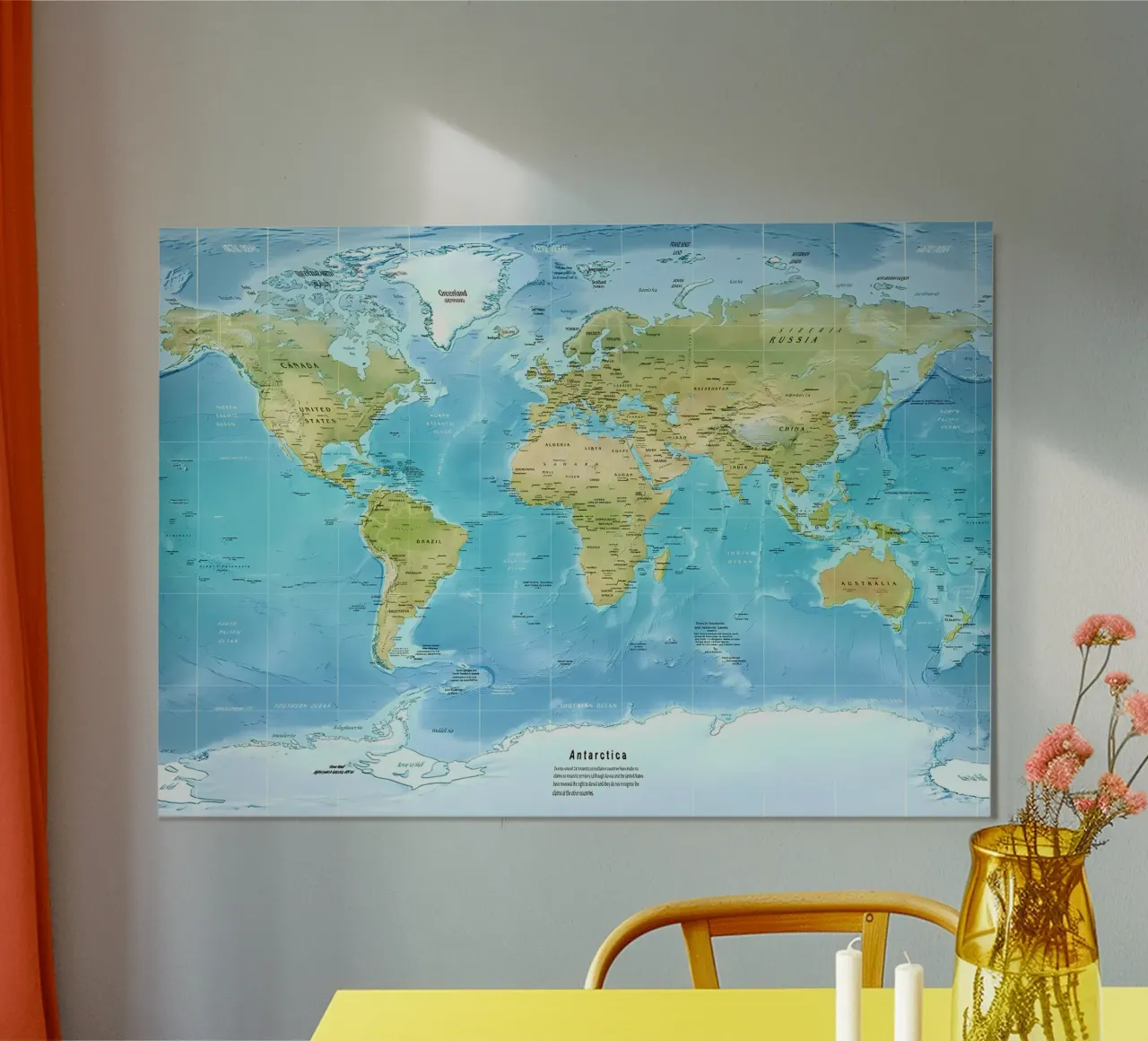 Physical World map poster by Aiden Garcia