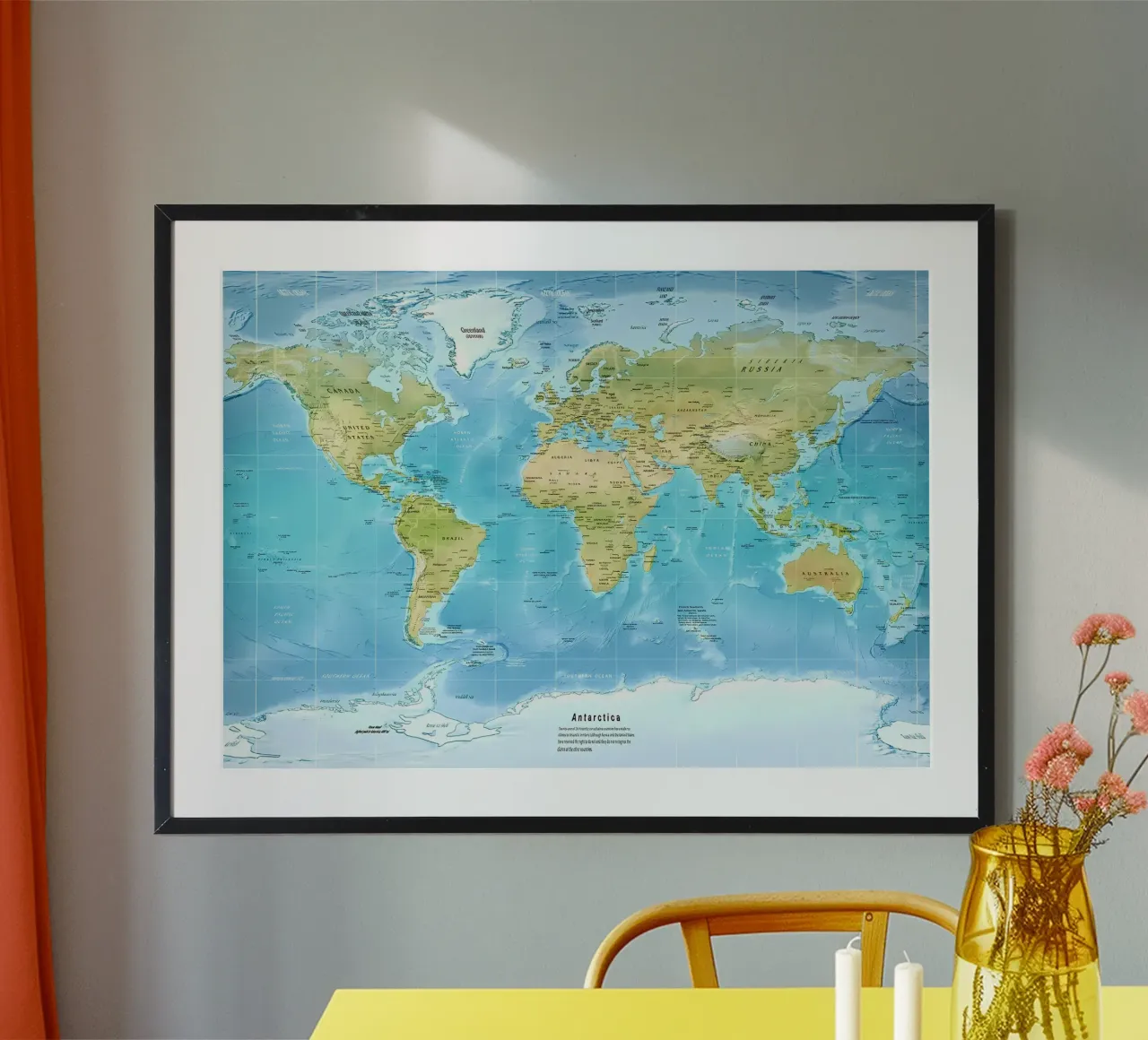 Physical World map poster by Aiden Garcia