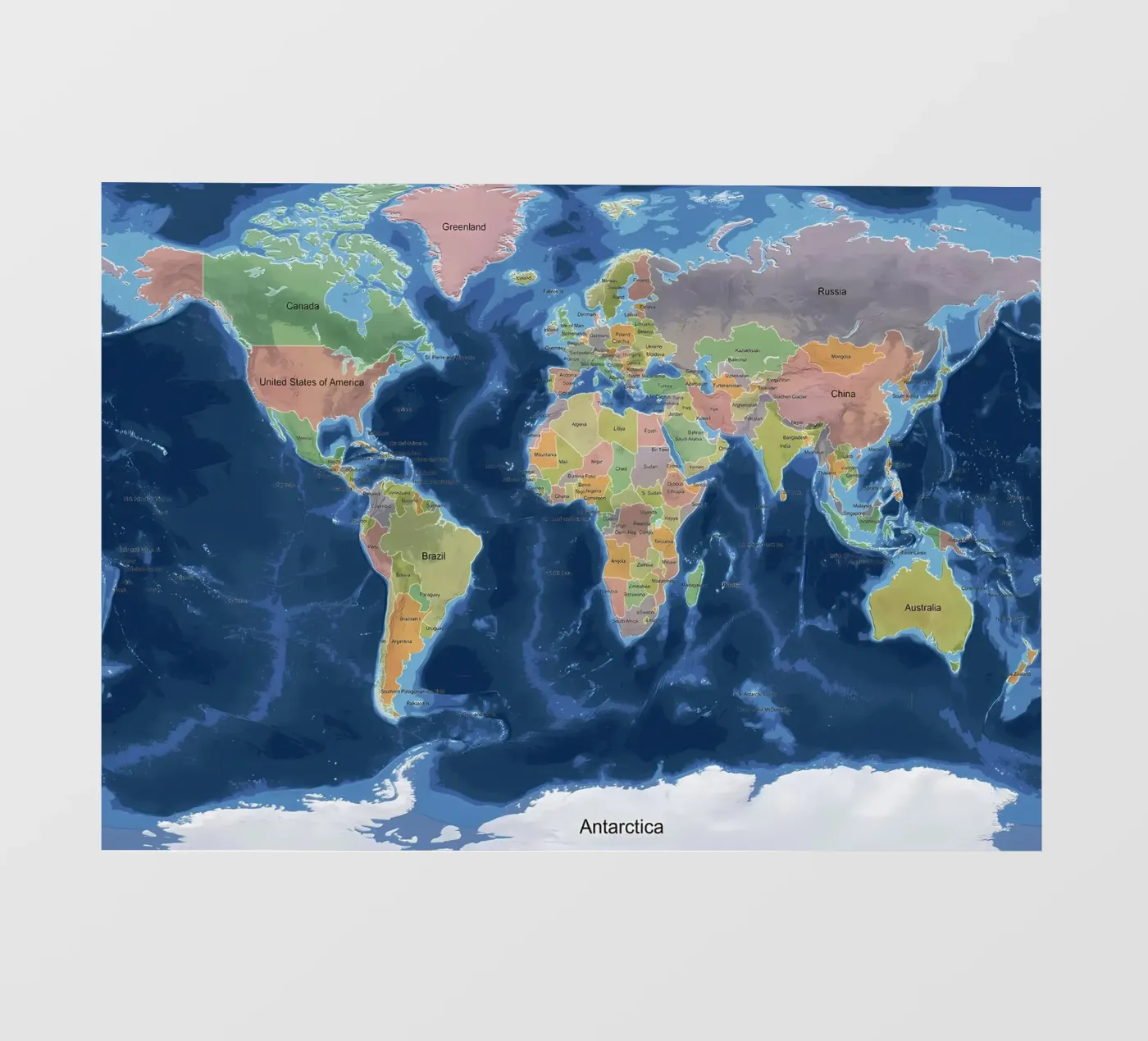 Mappa del mondo pellicola backlit da Aiden Garcia