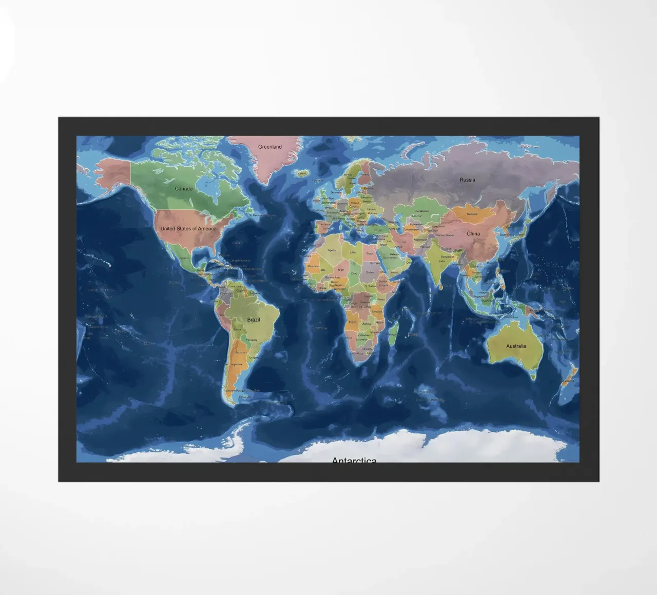 World Map doormat by Aiden Garcia