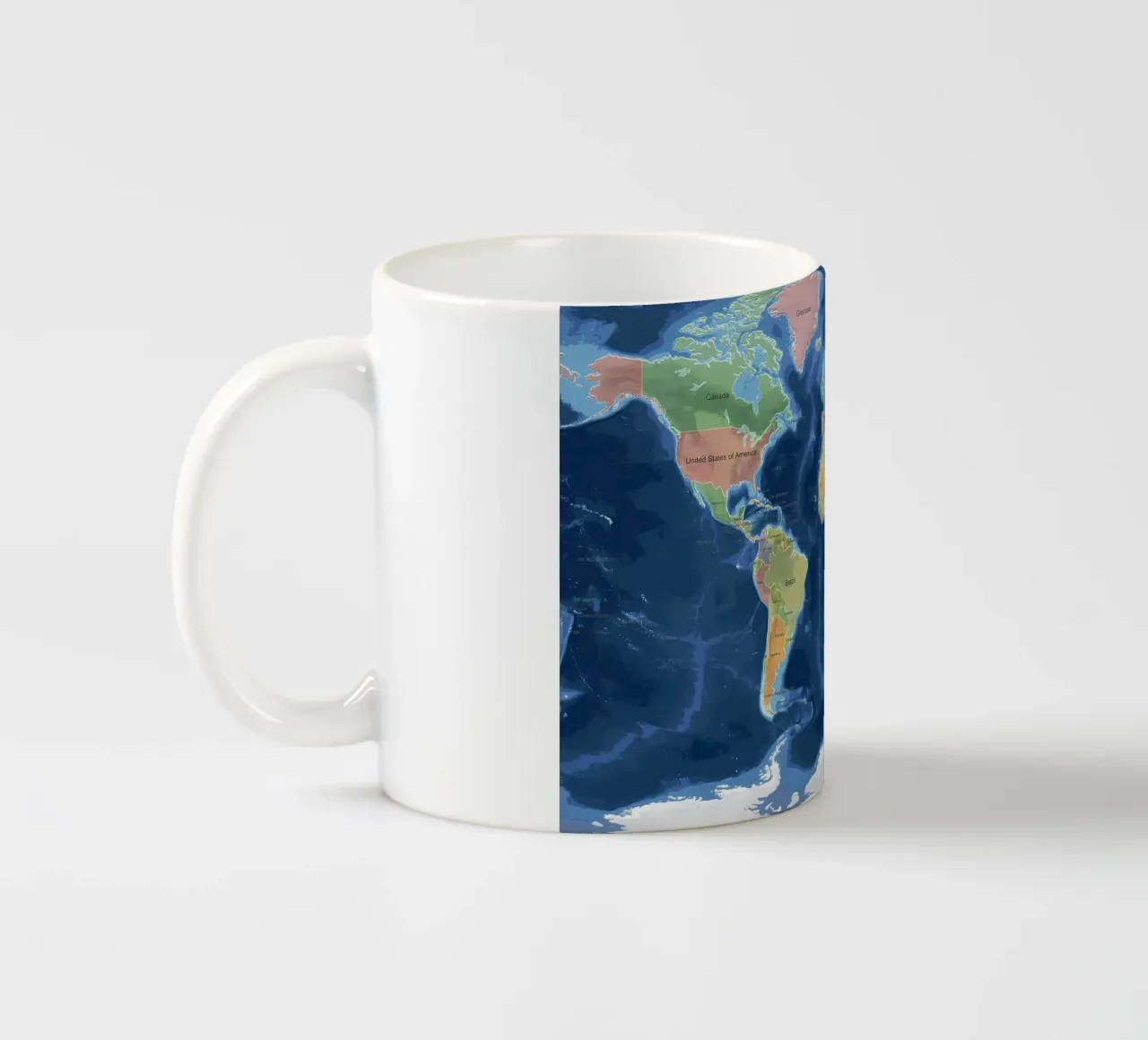 World Map ceramic mug by Aiden Garcia