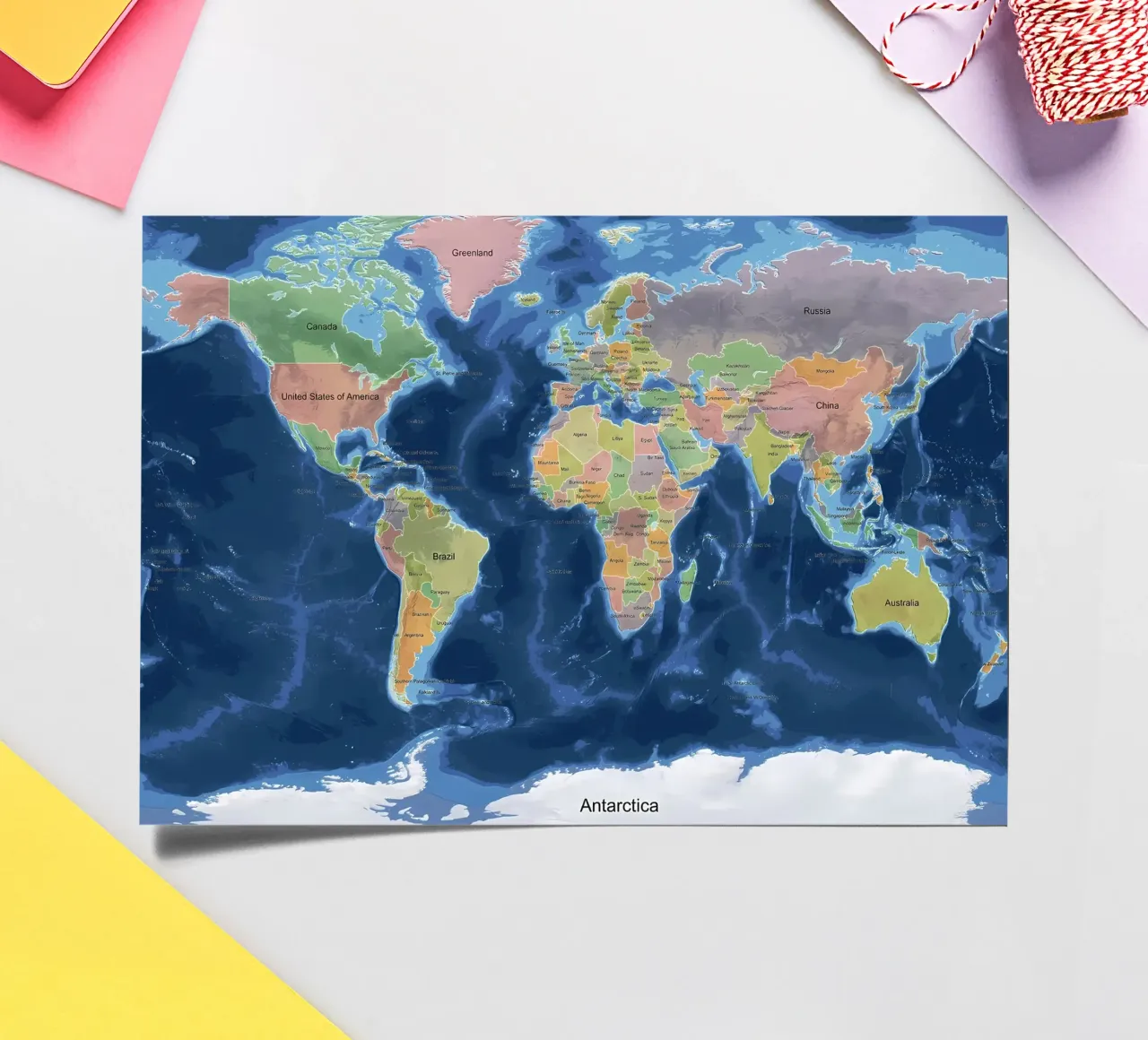 World Map sticker sheet by Aiden Garcia