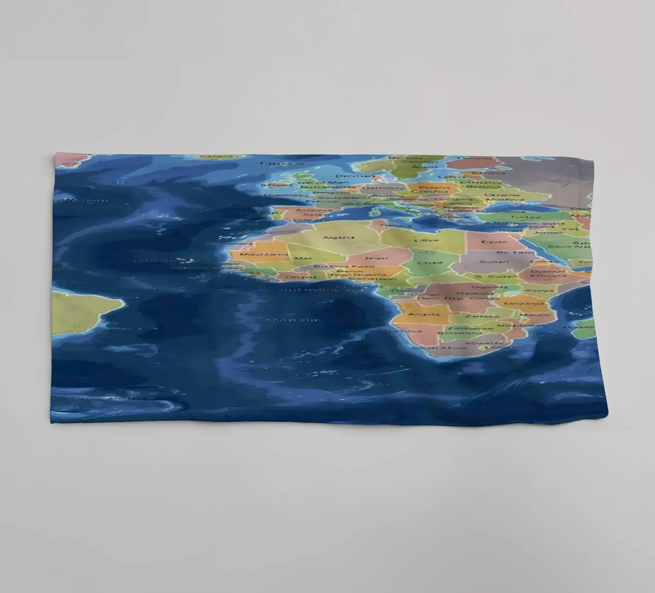 World Map towel by Aiden Garcia