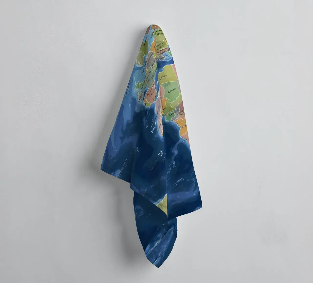World Map towel by Aiden Garcia