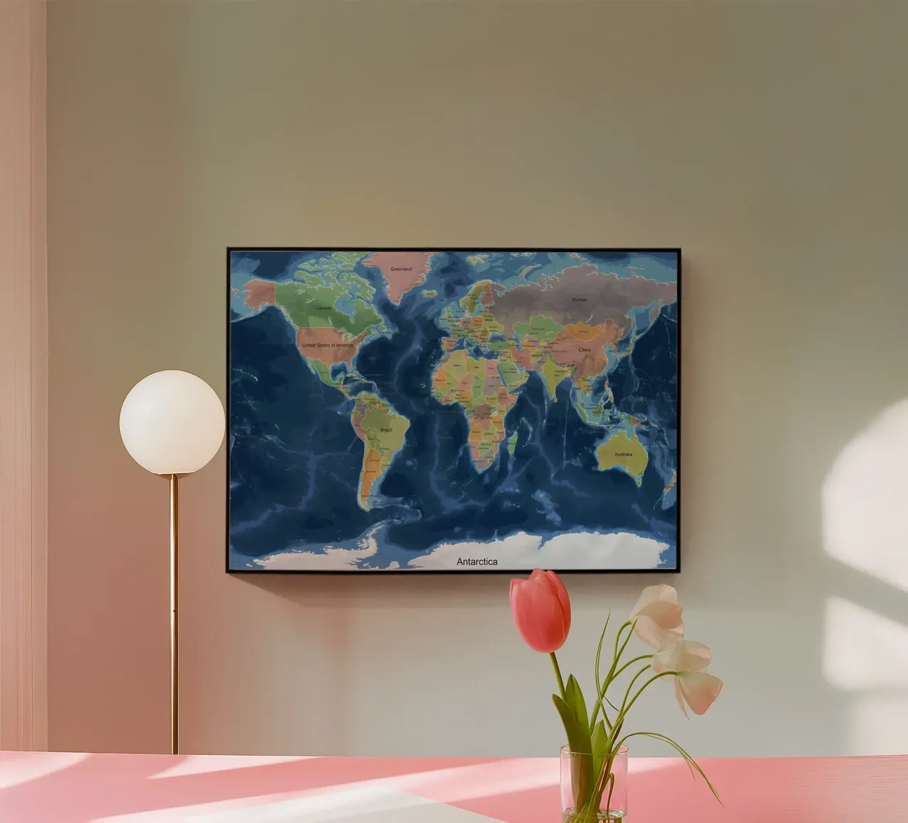 Mappa del mondo plexiglass da Aiden Garcia