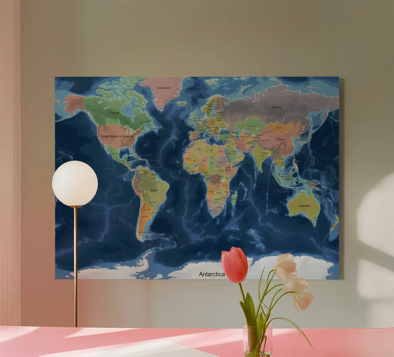 World Map plexiglas de Aiden Garcia