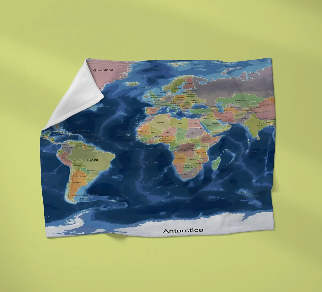 Weltkarte Fleecedecke von Aiden Garcia