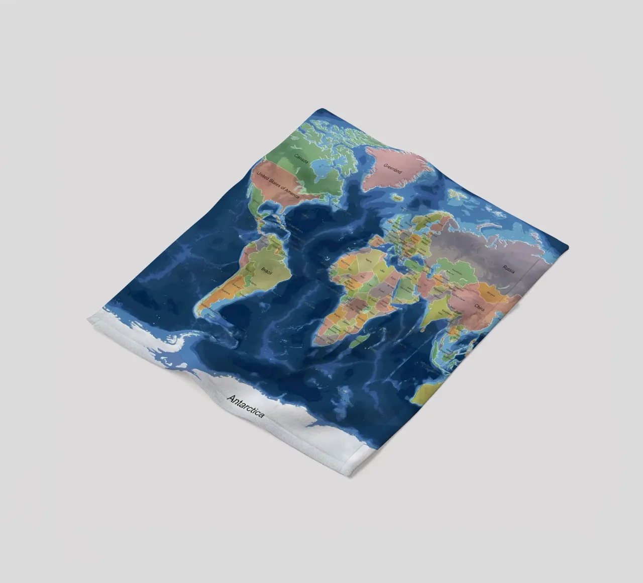 Weltkarte Fleecedecke von Aiden Garcia