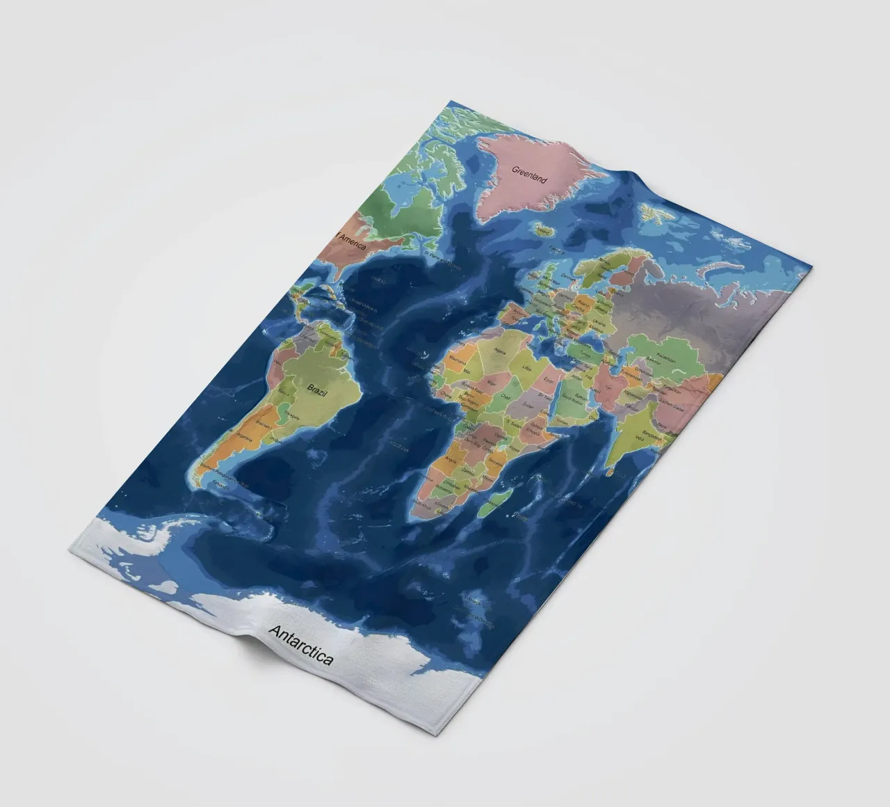 Weltkarte Fleecedecke von Aiden Garcia