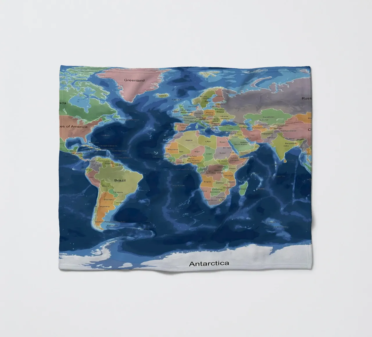 Weltkarte Fleecedecke von Aiden Garcia