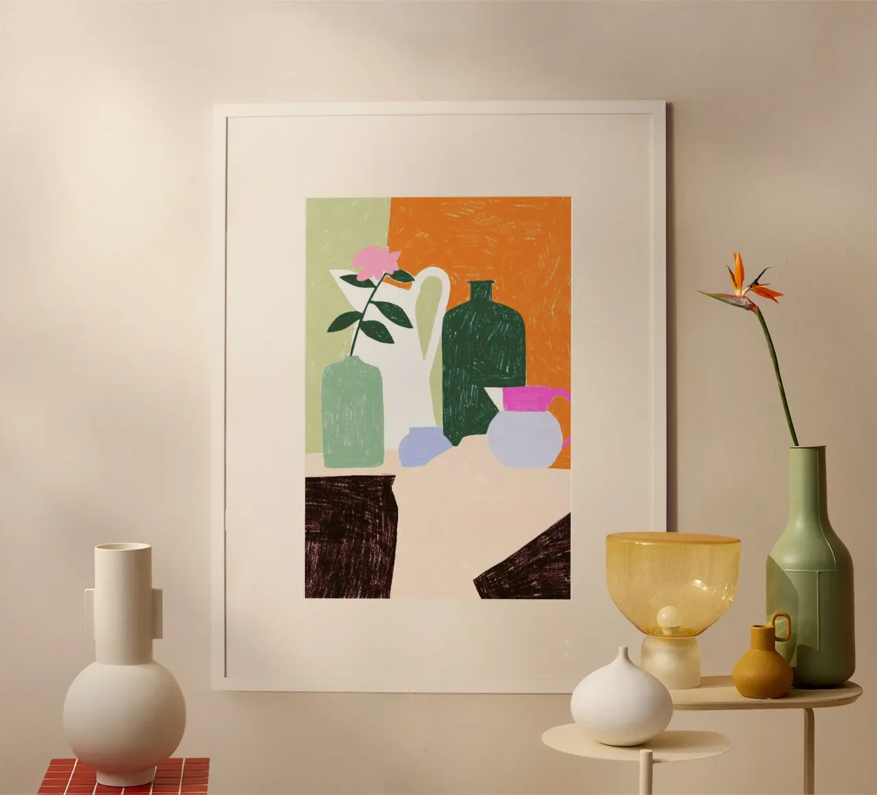 Stillleben poster con telaio in legno da Eva Wünsch