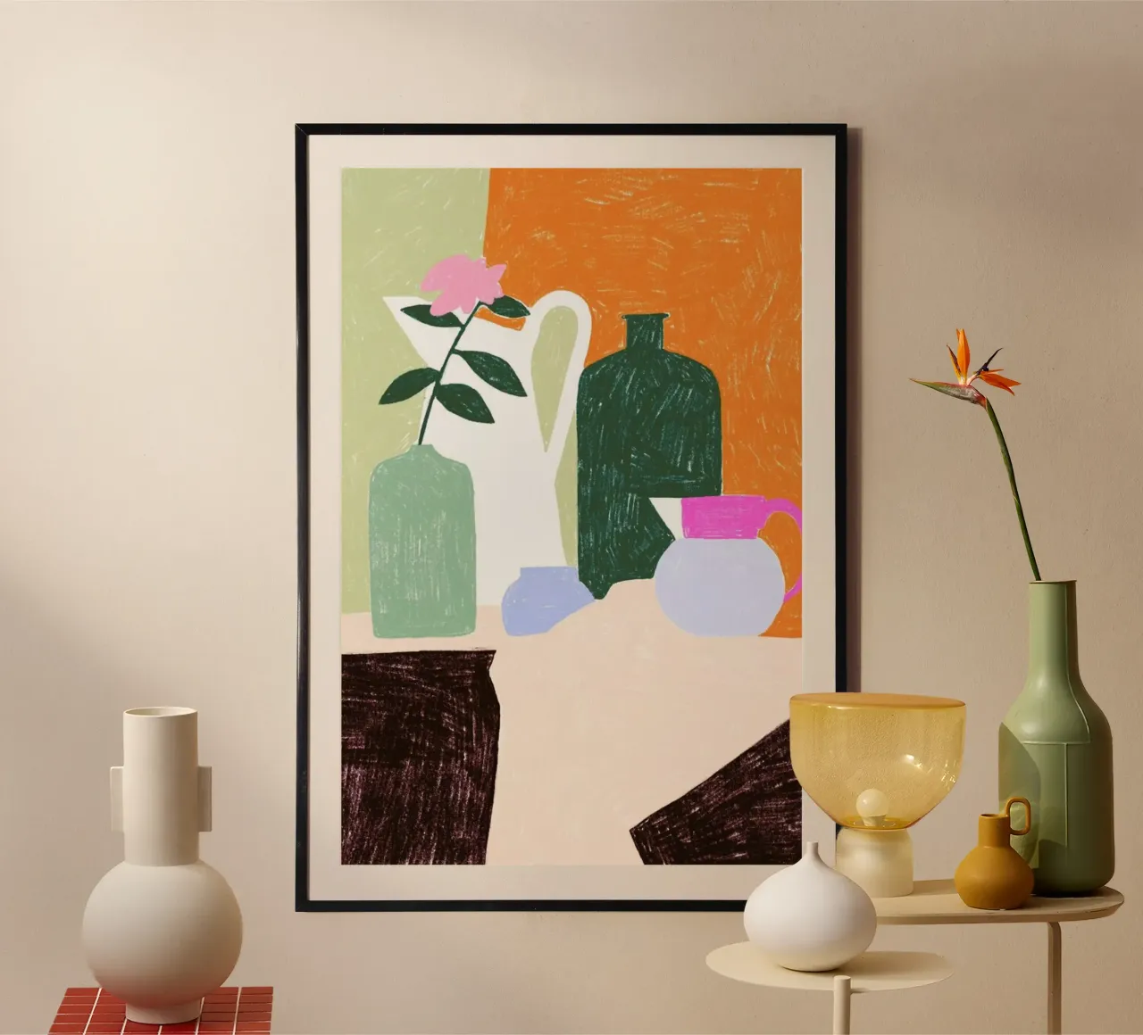 Stillleben poster con telaio in legno da Eva Wünsch