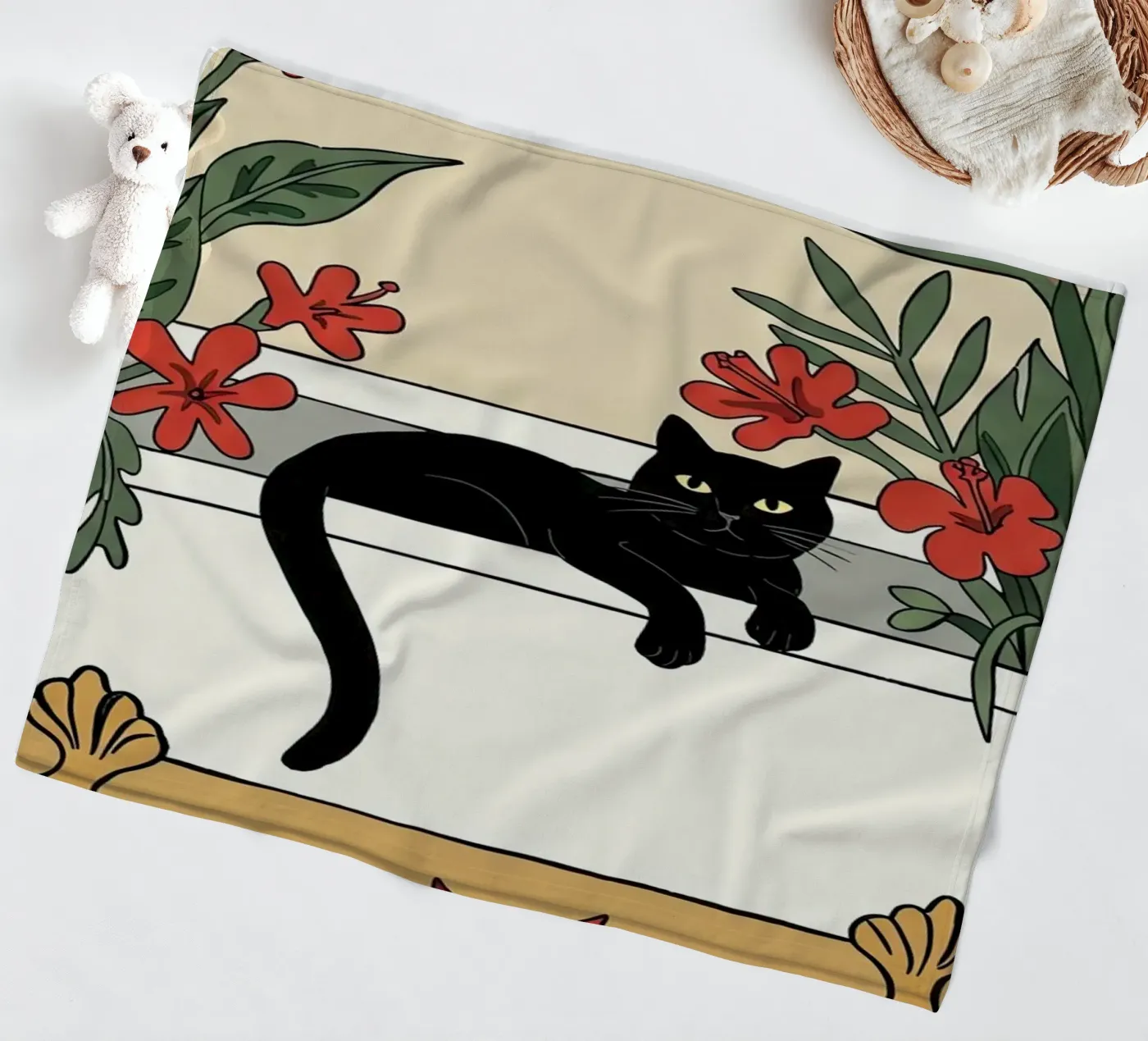 Badtijd! fleecedeken van Art Center