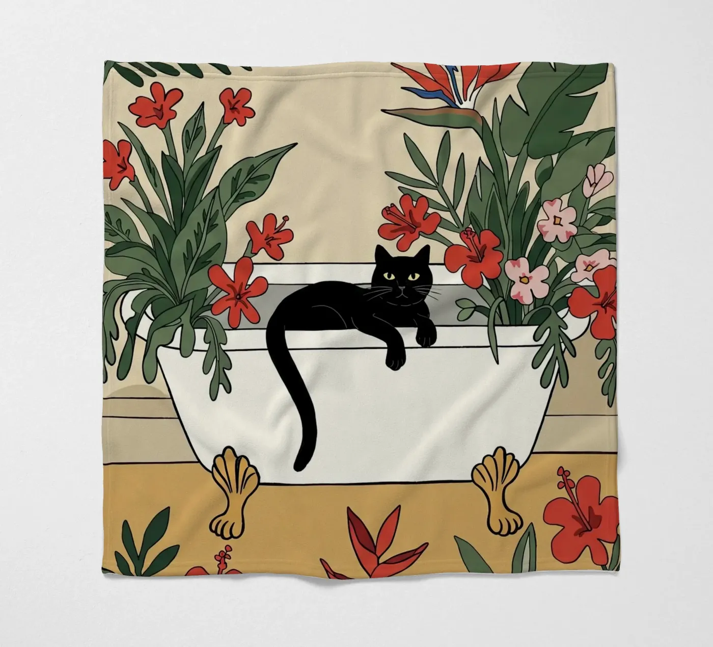 Badtijd! fleecedeken van Art Center