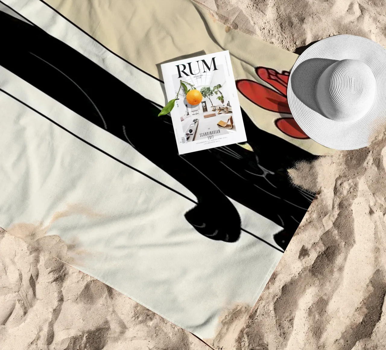 Badtijd! strandhanddoek van Art Center