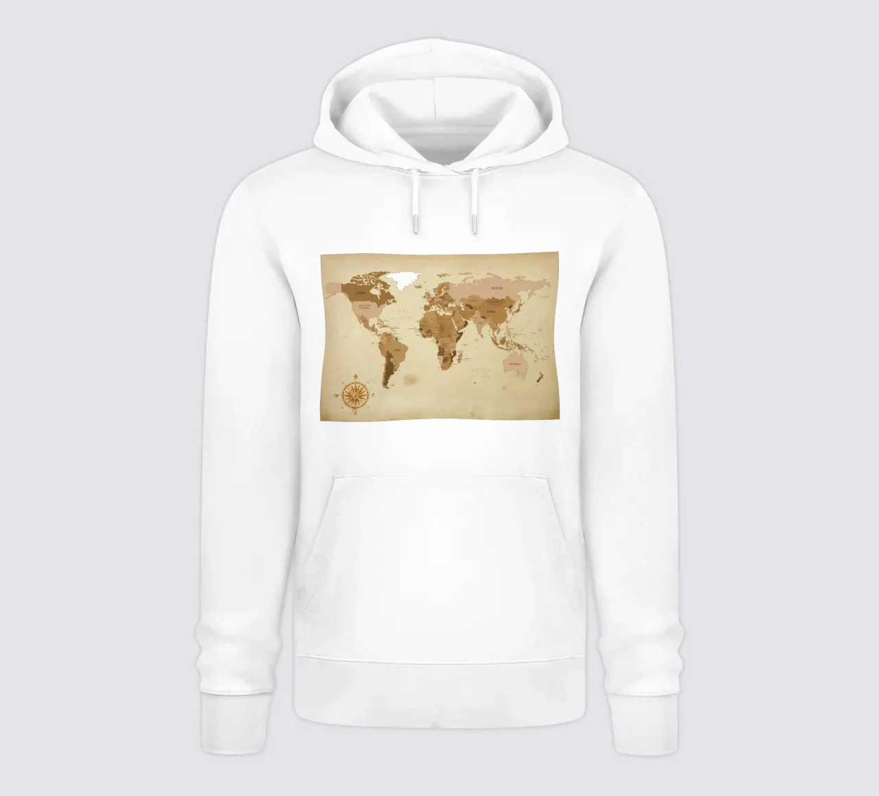 world map hoodie by Aiden Garcia