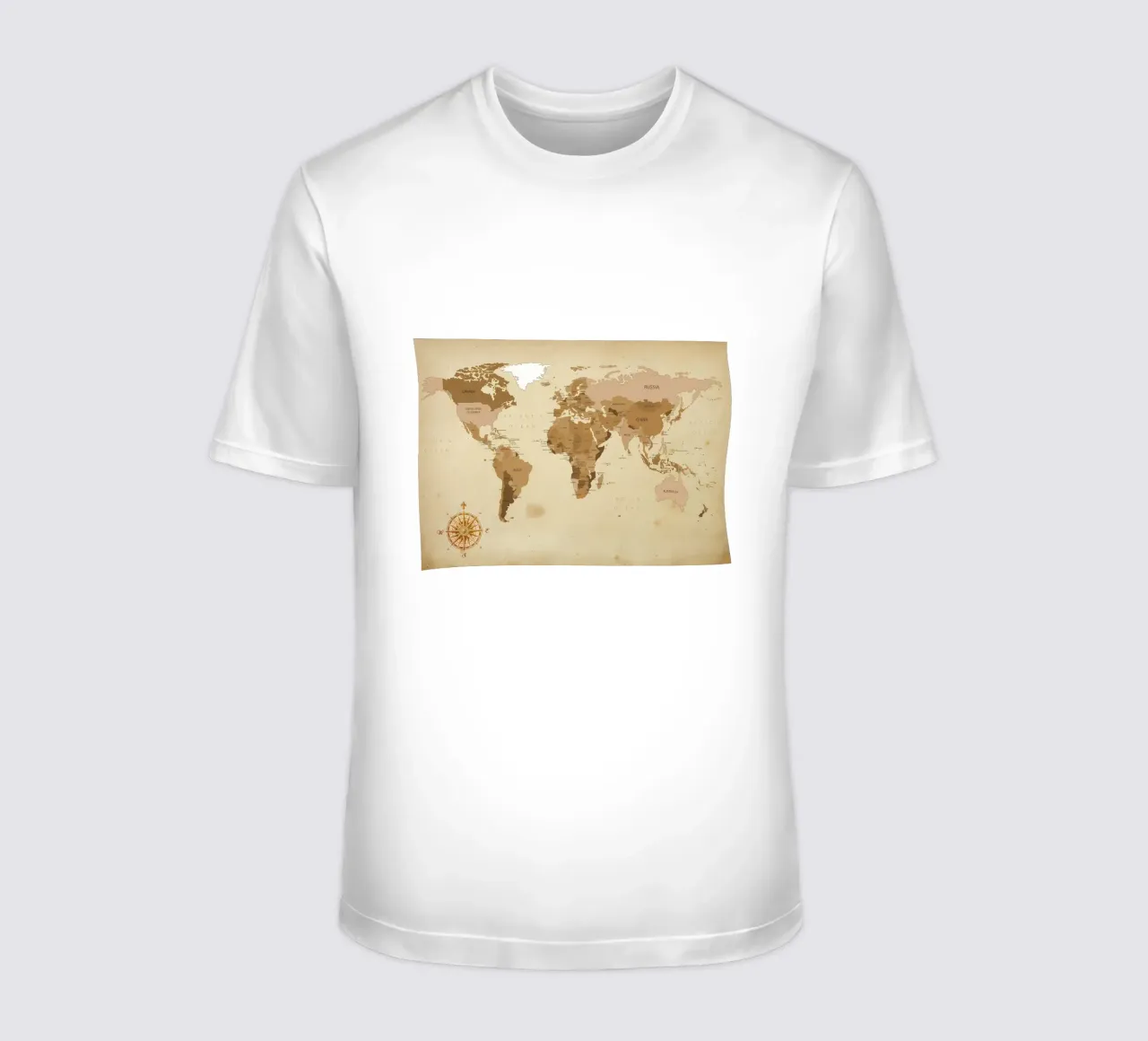 world map t-shirt by Aiden Garcia