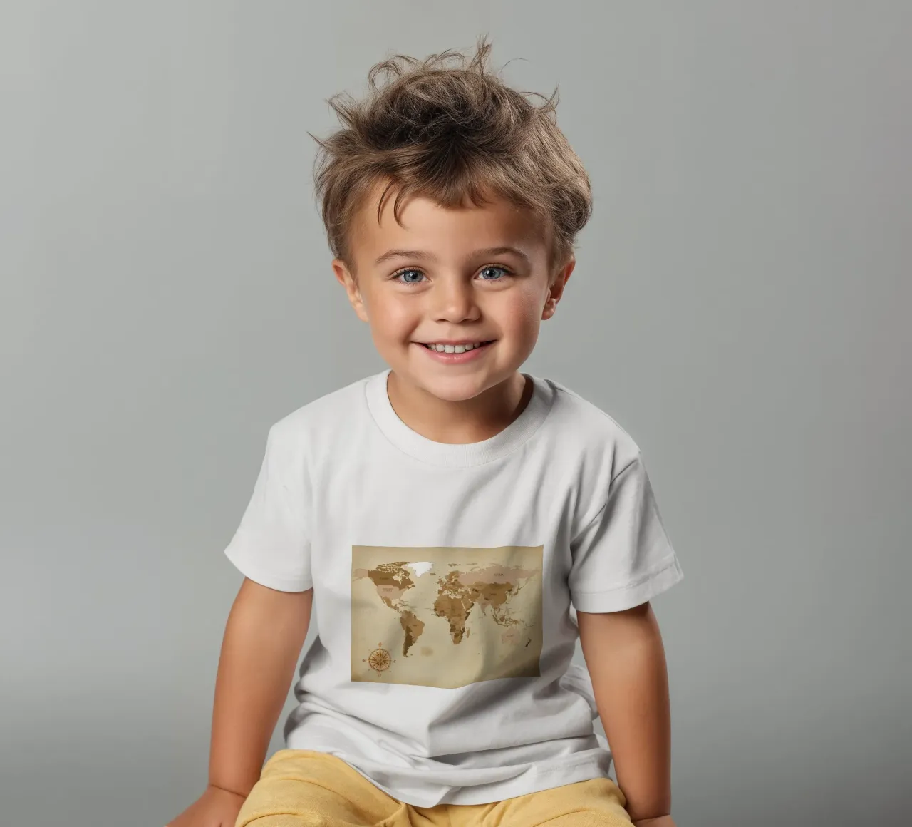 world map t-shirt bambini da Aiden Garcia