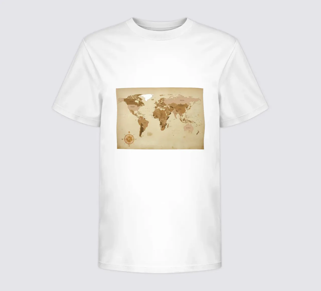 world map kids t-shirt by Aiden Garcia