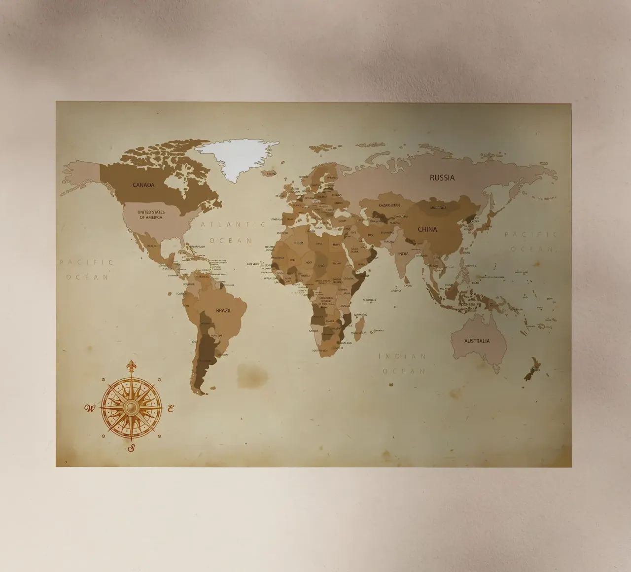 mappa del mondo pellicola backlit da Aiden Garcia
