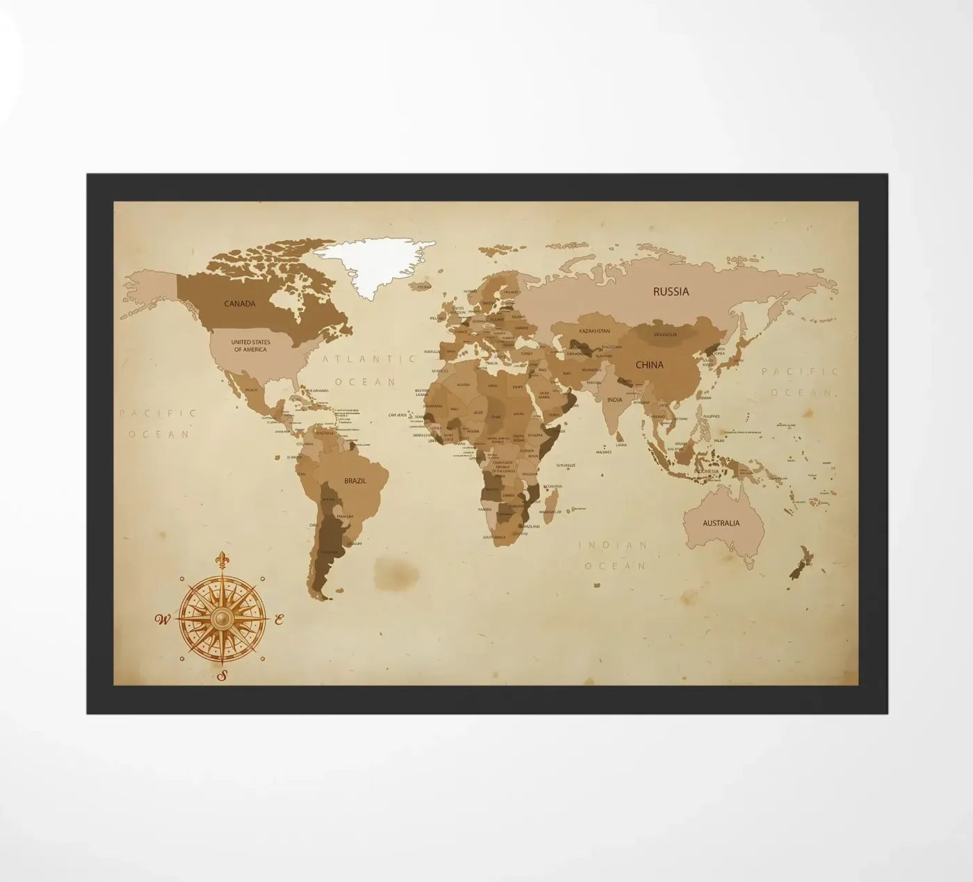 world map Fußmatte von Aiden Garcia