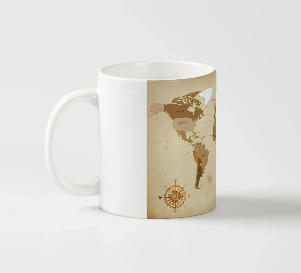 Weltkarte Keramik Tasse von Aiden Garcia