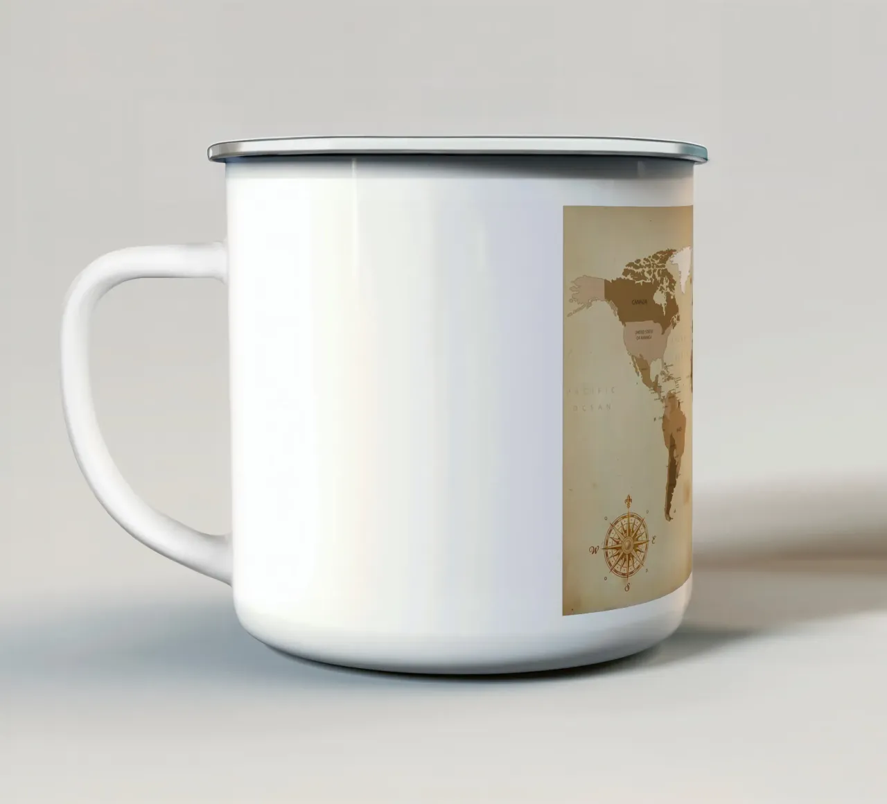 mappa del mondo tazza in smalto da Aiden Garcia