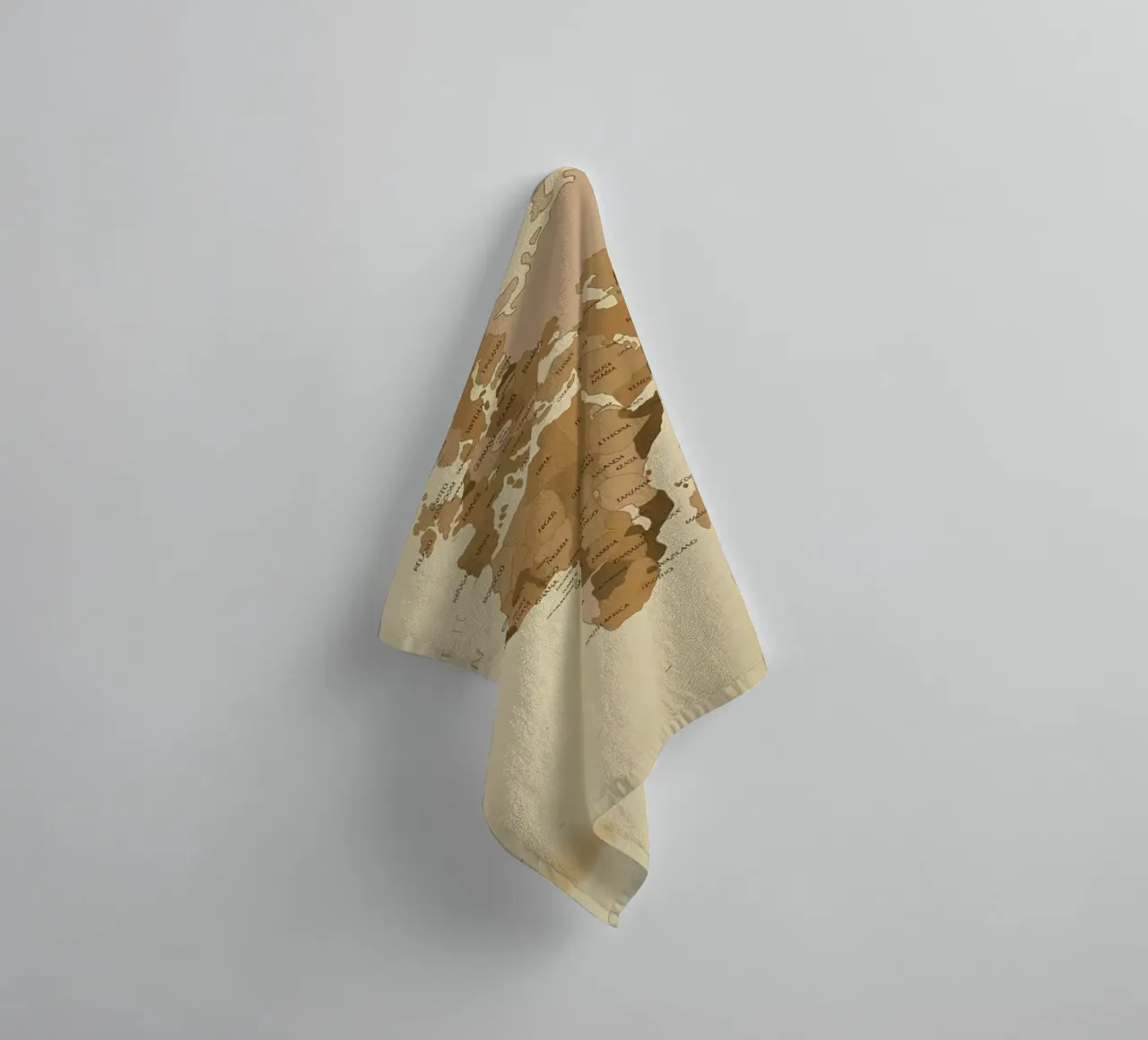 world map towel by Aiden Garcia