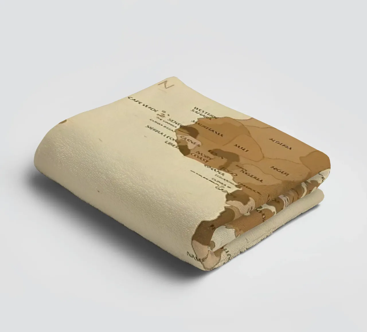 world map towel by Aiden Garcia