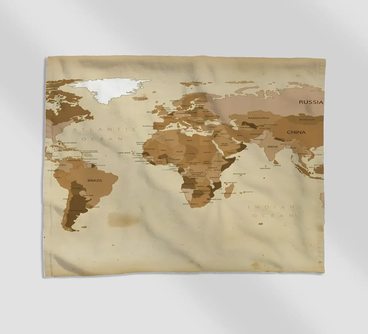 wereldkaart strandhanddoek van Aiden Garcia