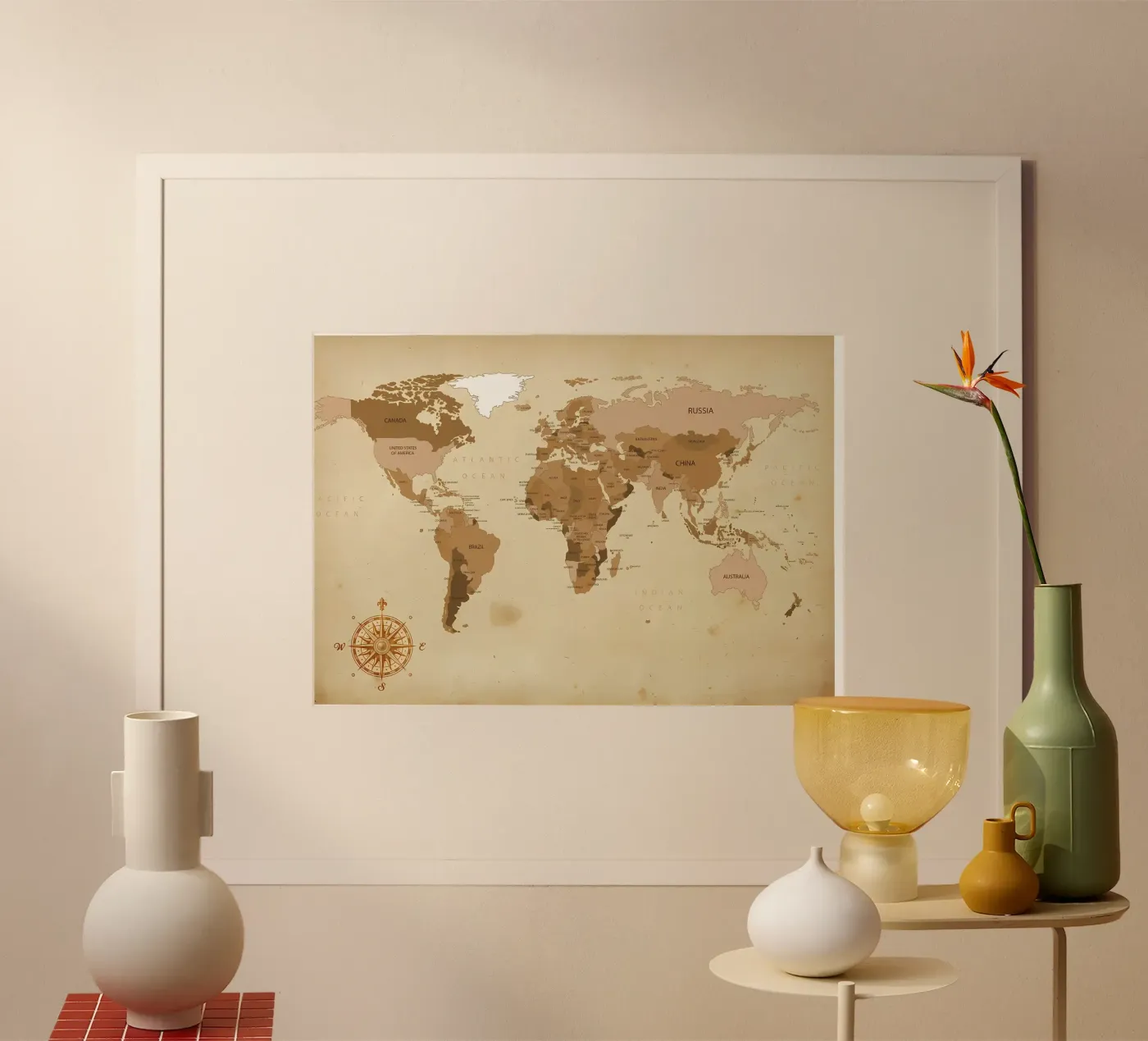 mappa del mondo poster da Aiden Garcia