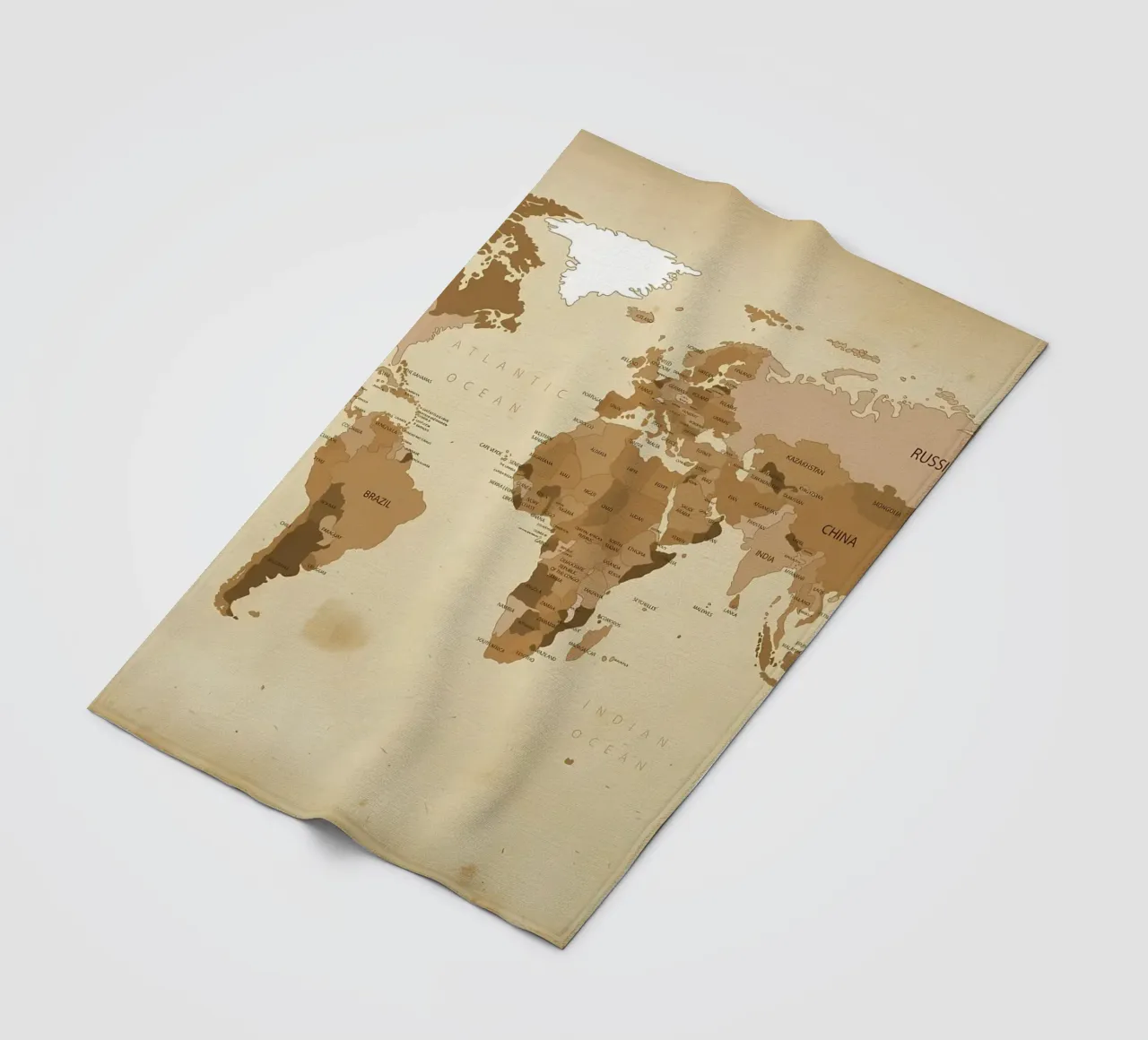 wereldkaart fleecedeken van Aiden Garcia