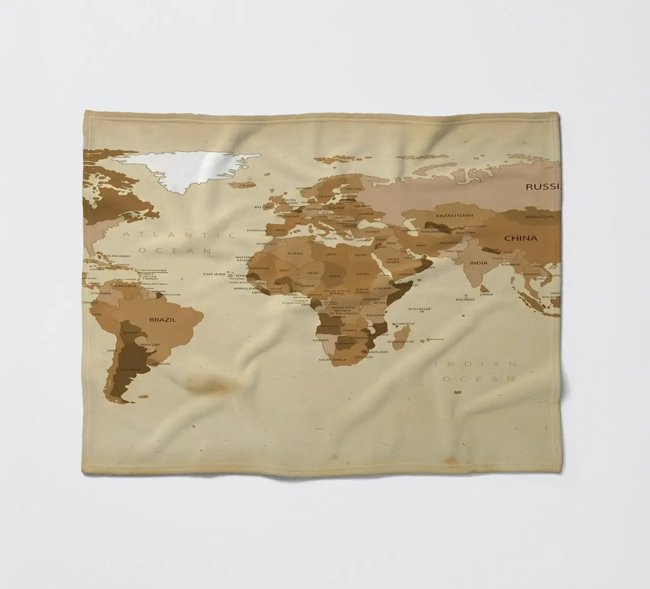 wereldkaart fleecedeken van Aiden Garcia