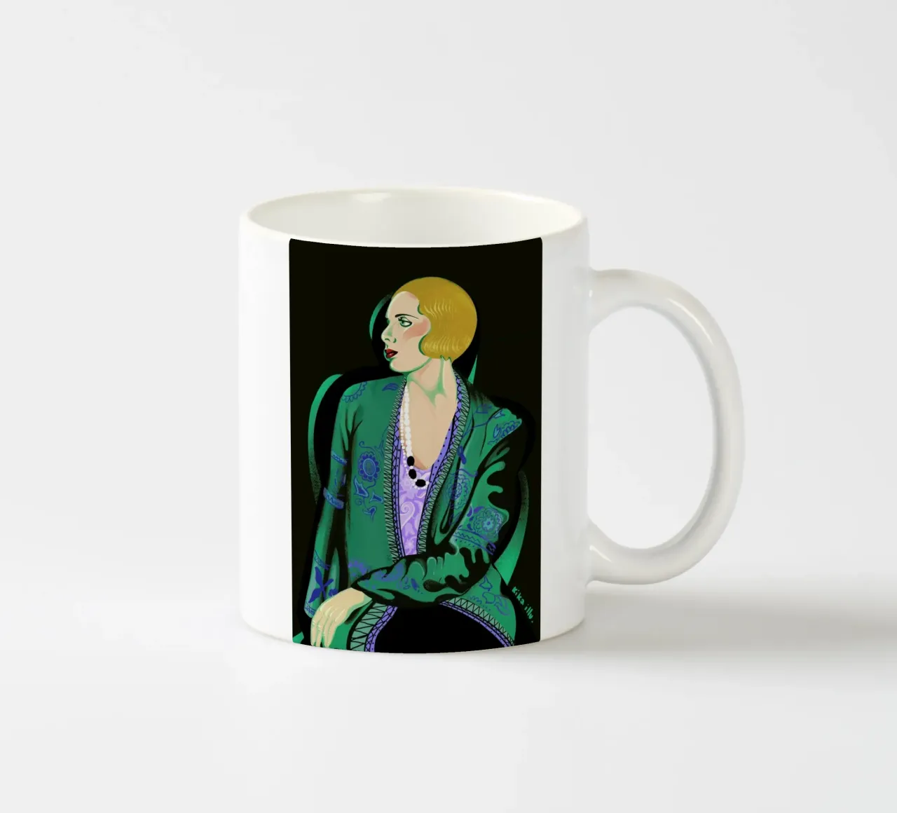 Tamene Lempiche tazza in ceramica da Kika illu