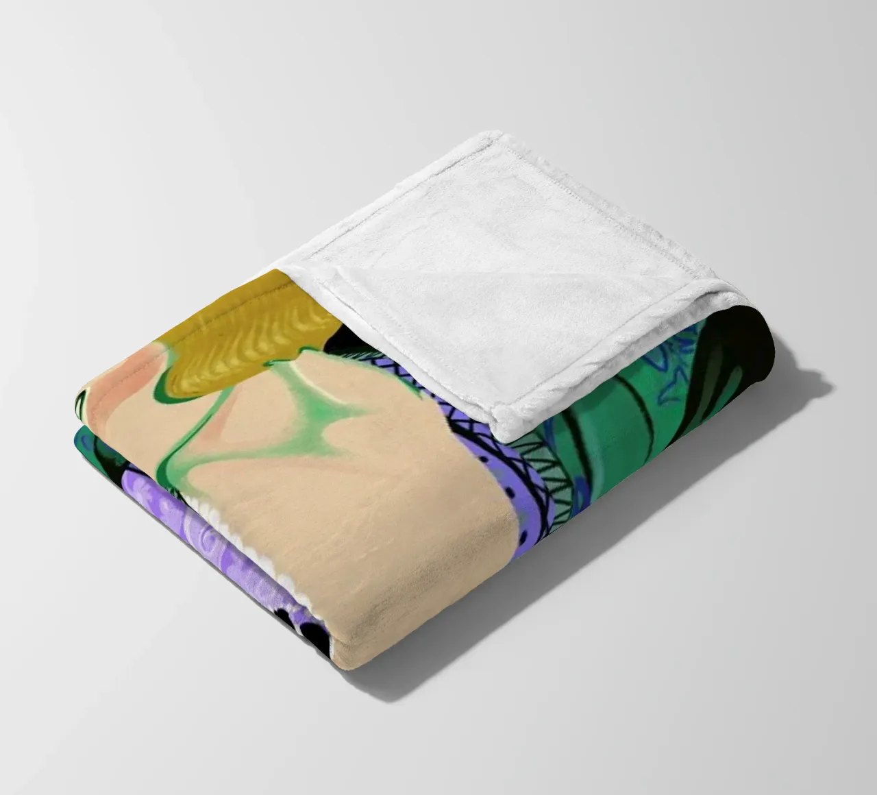 Tamene Lempiche fleece blanket by Kika illu