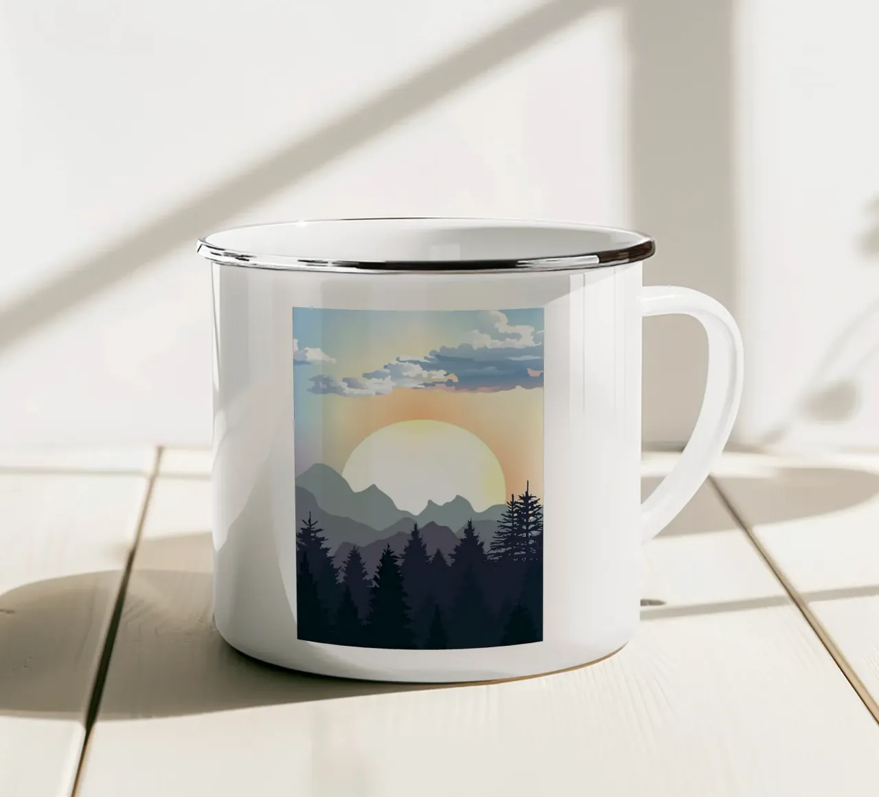 poster montagne tazza in smalto da Bartosz Powalka