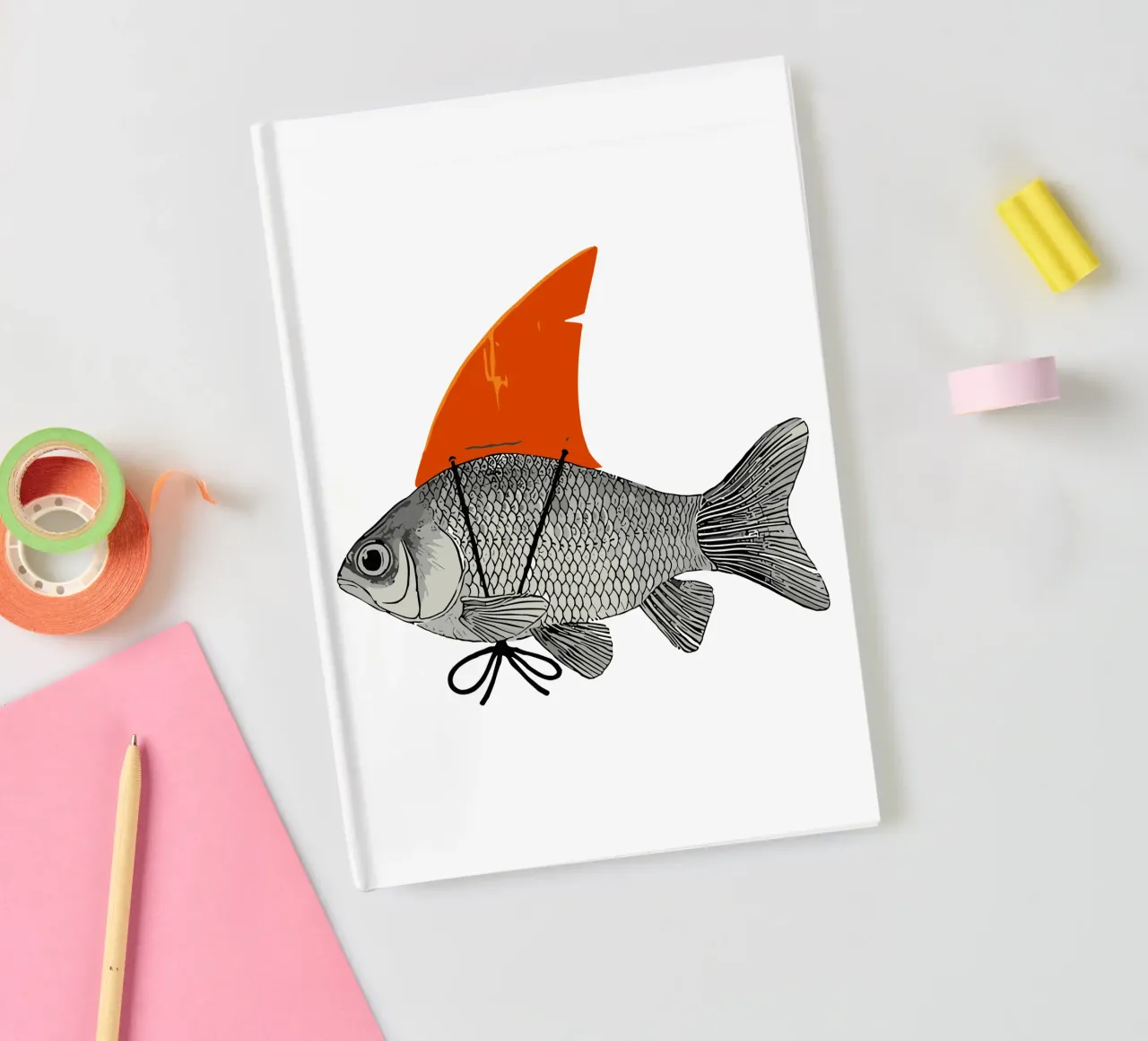 Goldfish with a Shark Fin notebook by isokun