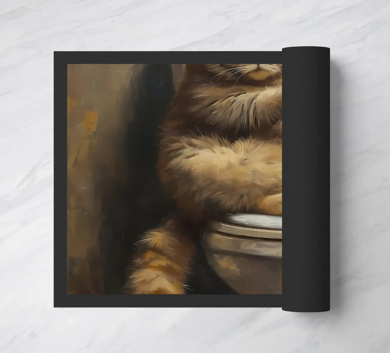 Divertente telefono da toilette per gatti grassi zerbino da Adrian Patel