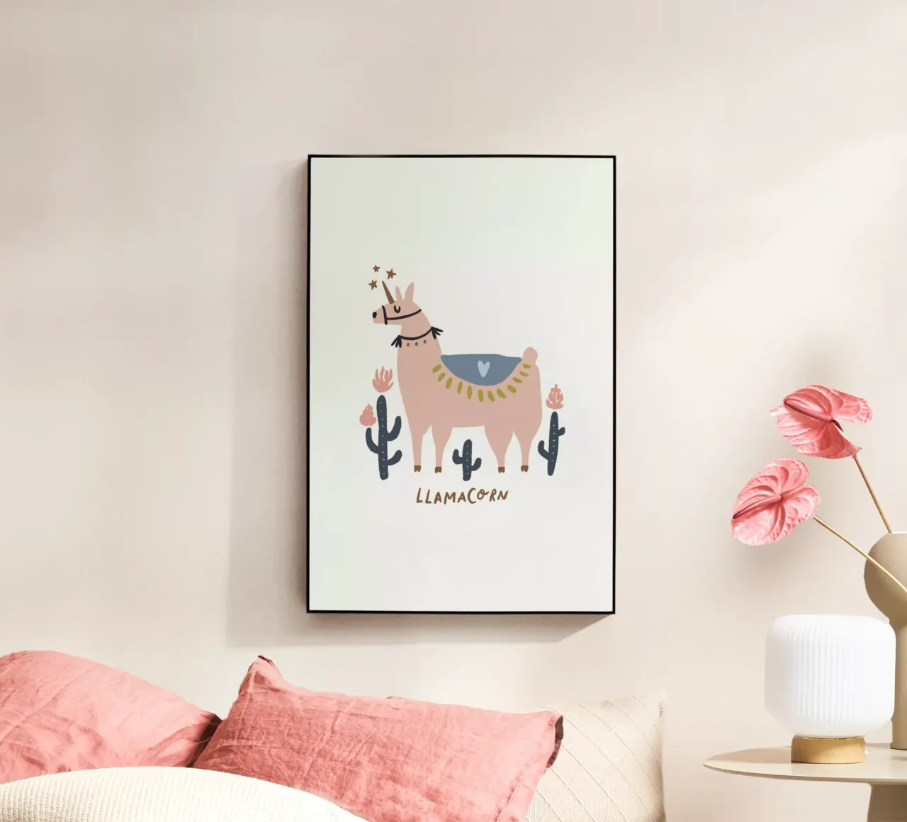 Llamacorn plexiglass da Little Flourishes