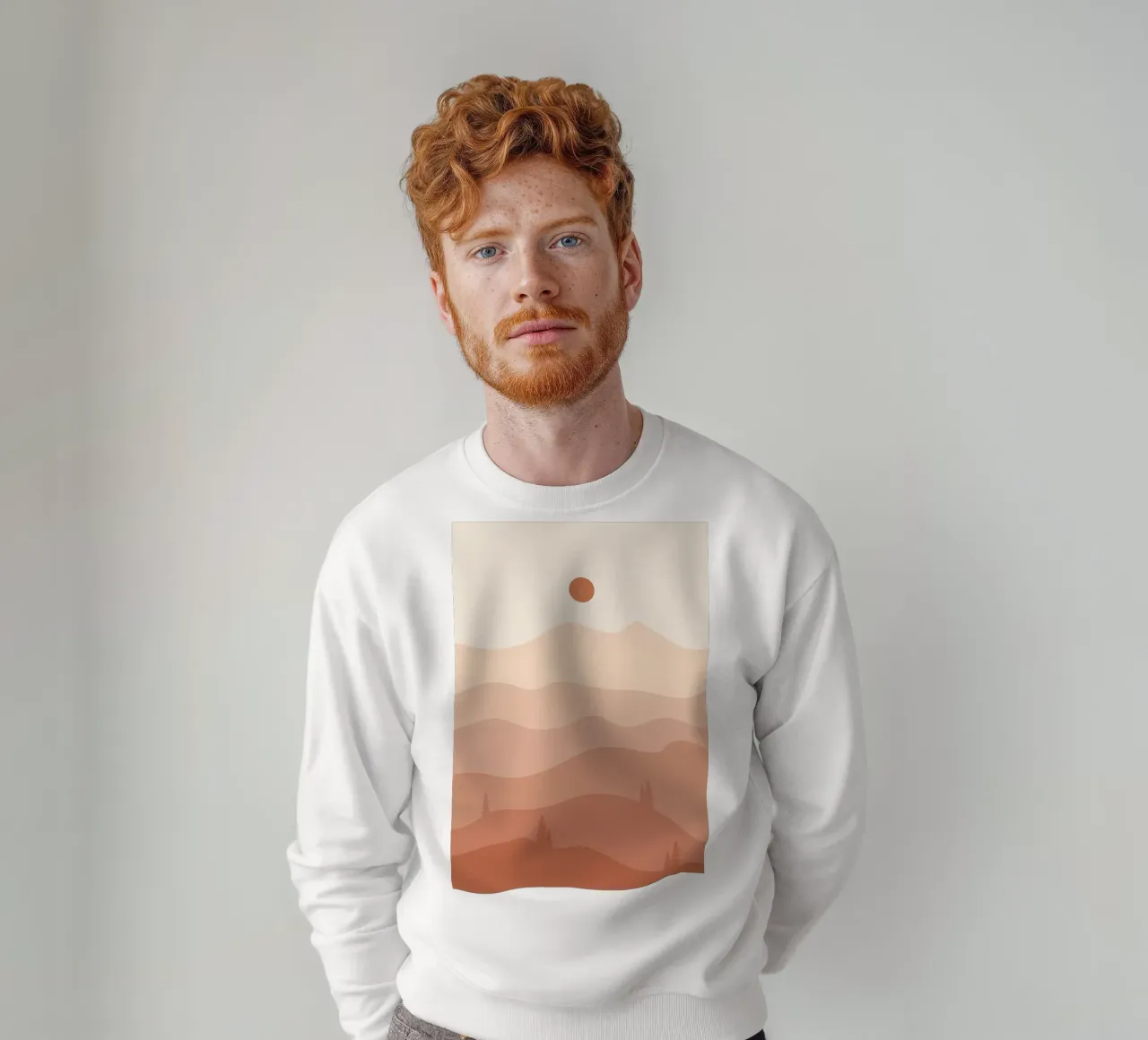 AbstractMoon Mountain Tree sweatshirt by Bartosz Powalka