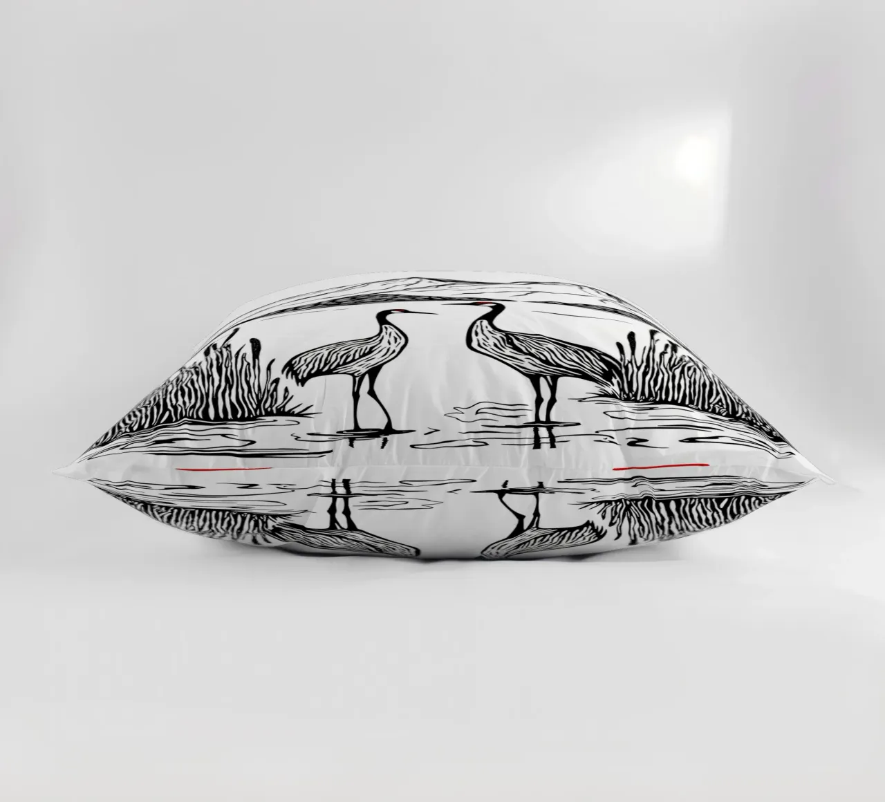 Cranes in Harmony cuscino da Indigo Rain