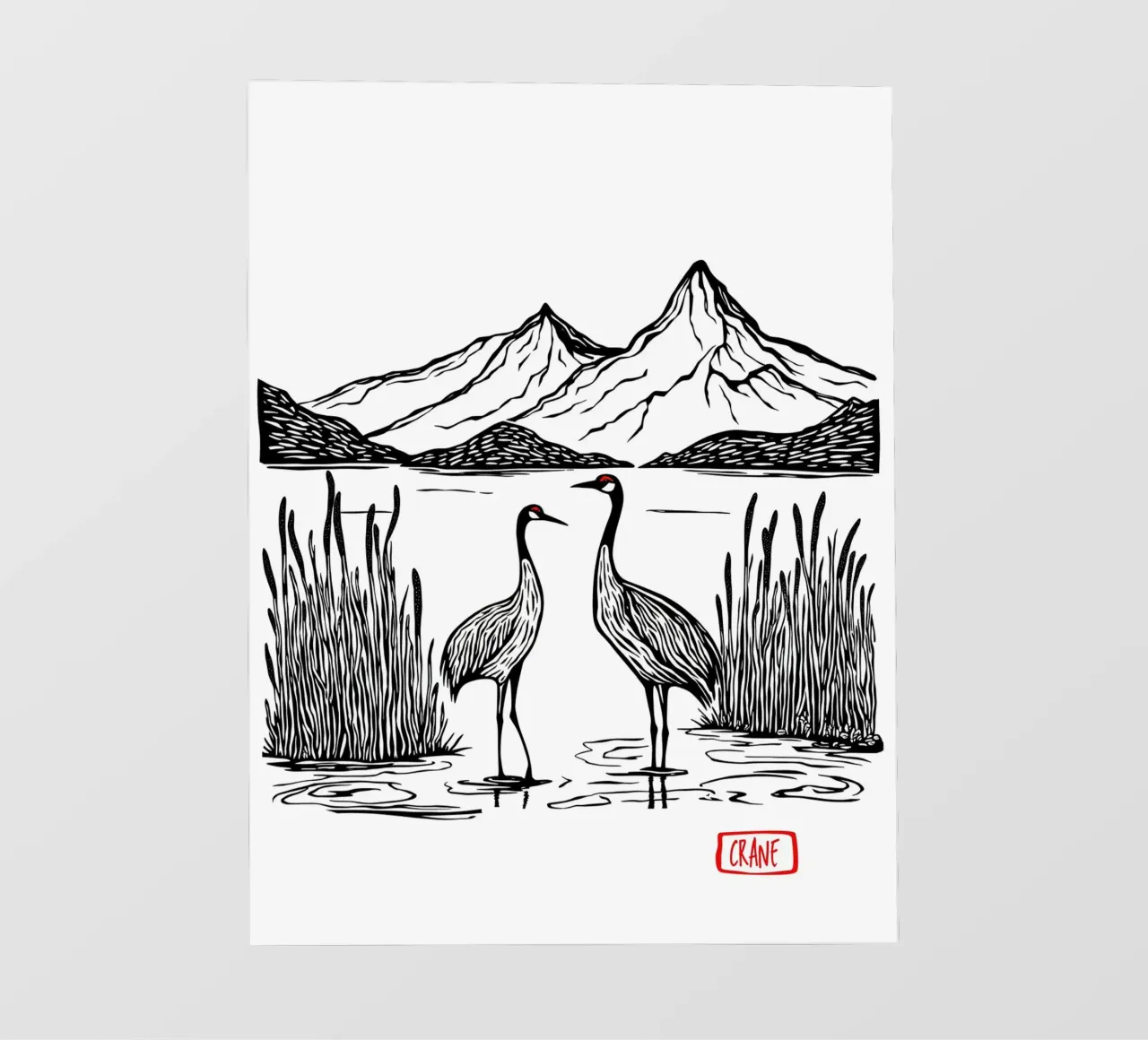 Cranes in Harmony telo in pvc da Indigo Rain