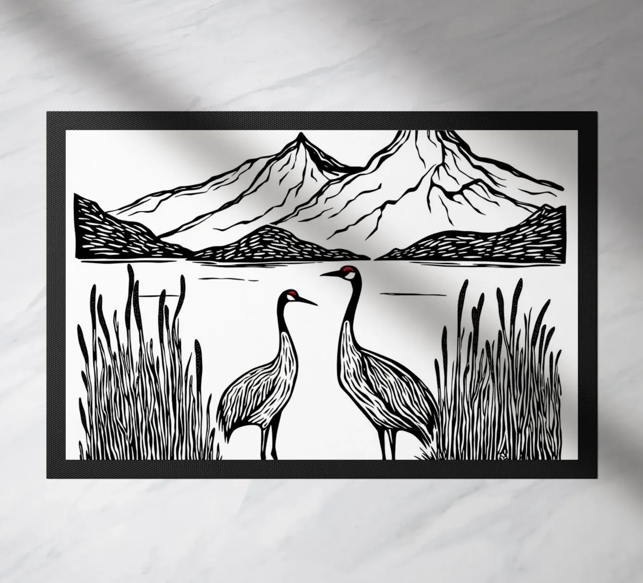 Cranes in Harmony zerbino da Indigo Rain