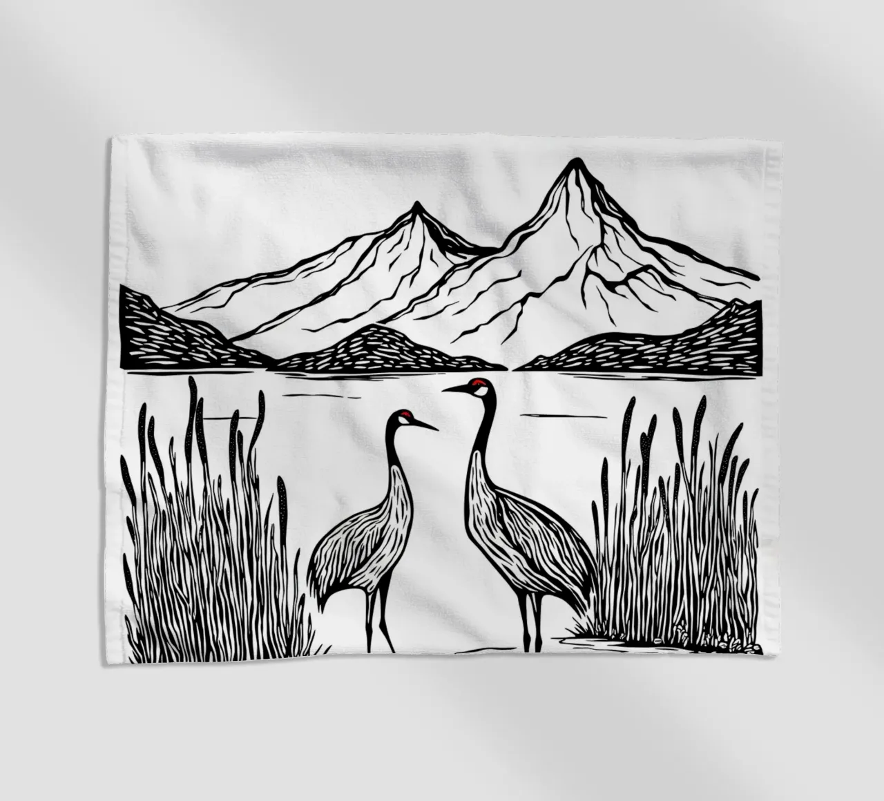 Cranes in Harmony telo mare da Indigo Rain