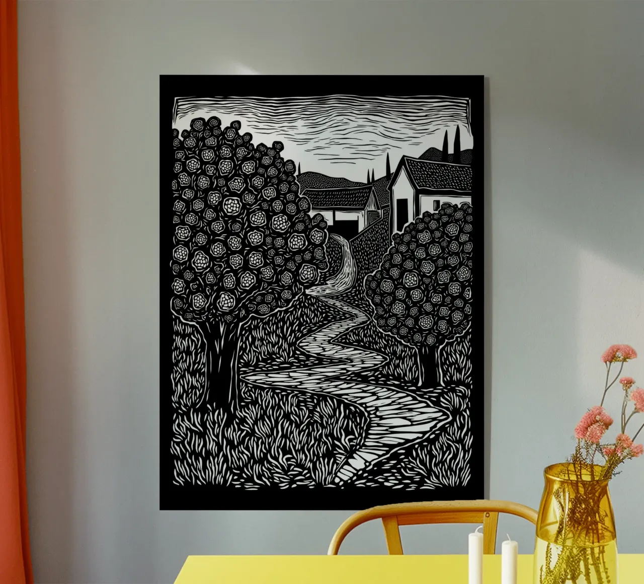 Path Through the Blossoms plexiglass da Indigo Rain