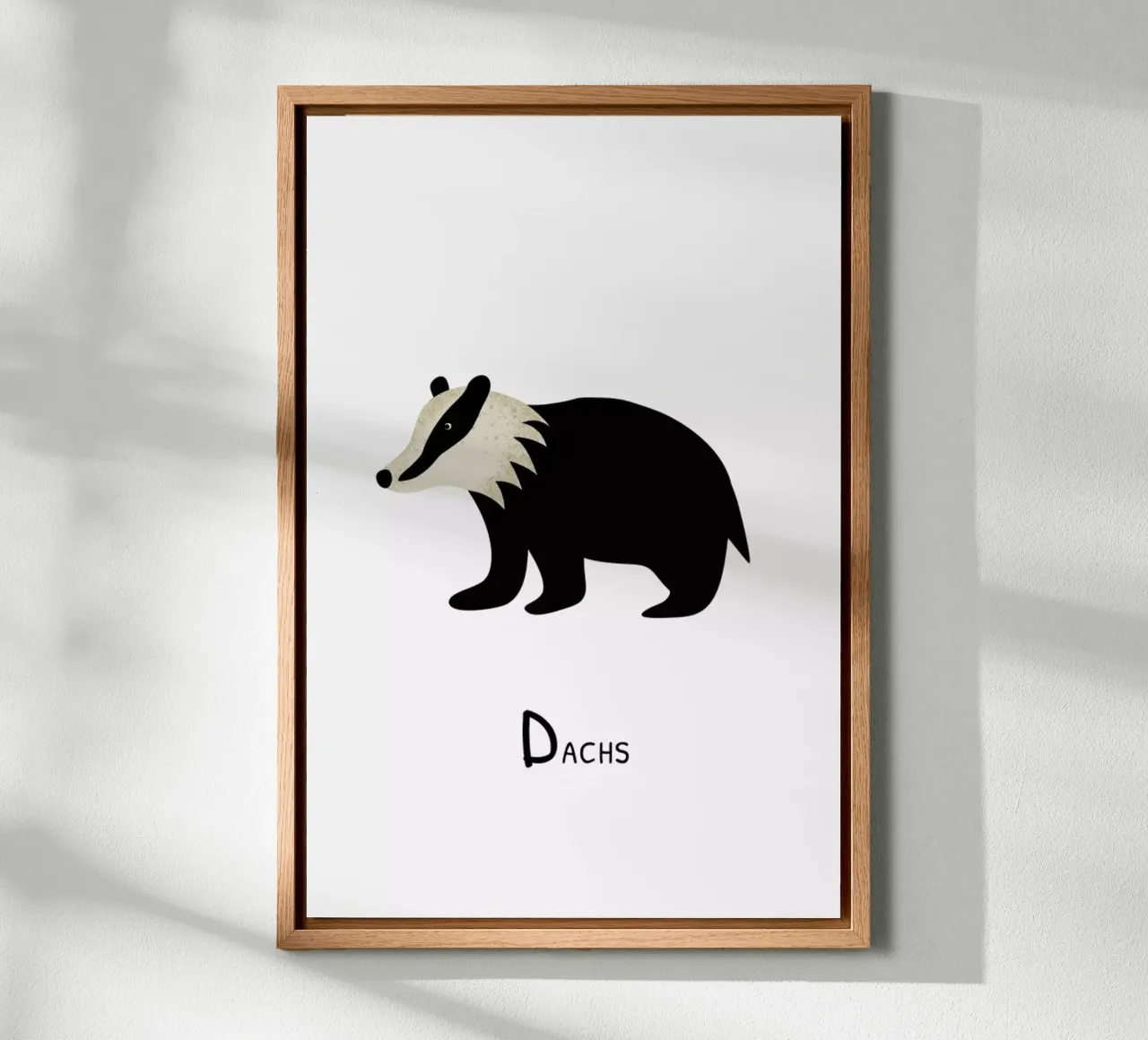 Dachs canvas met Baklijst van Little Flourishes