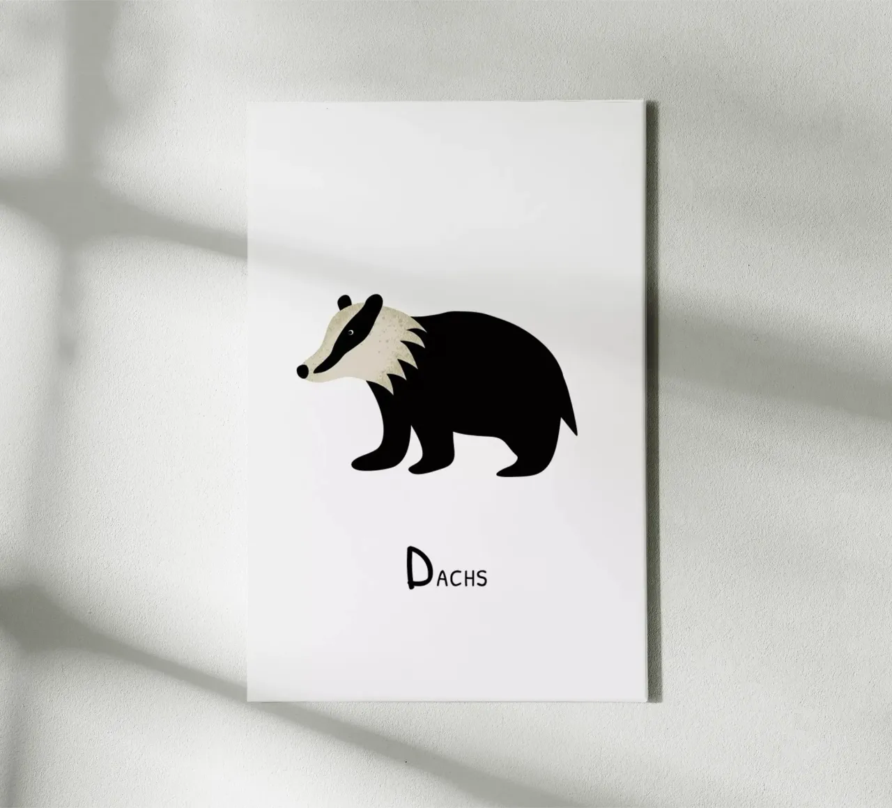 Dachs canvas met Baklijst van Little Flourishes