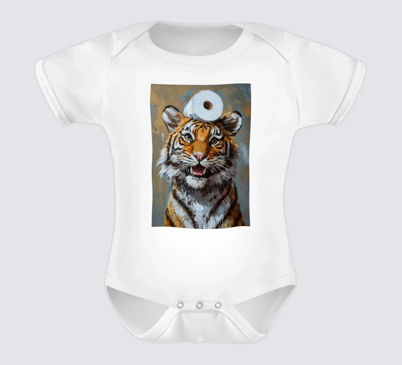 Tigre avec papier hygiénique body bébé de Adrian Patel