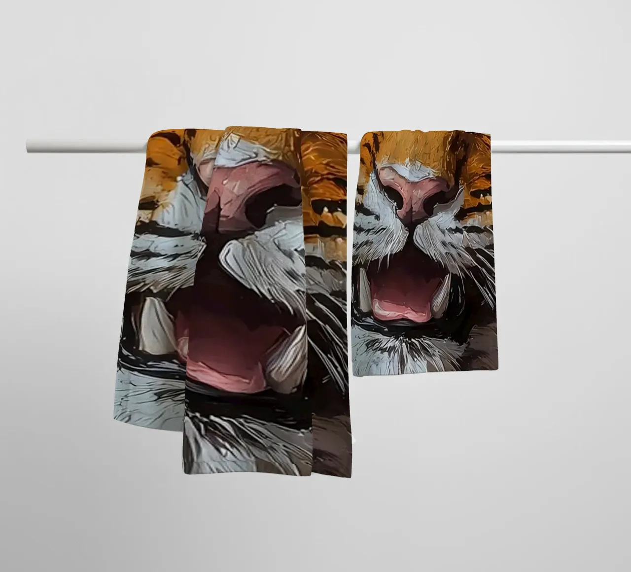 Tiger with Toilet Paper towel by Adrian Patel