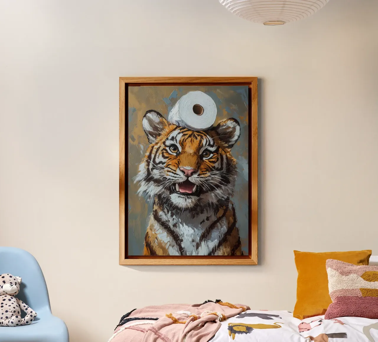 Tiger with Toilet Paper alu-dibond by Adrian Patel